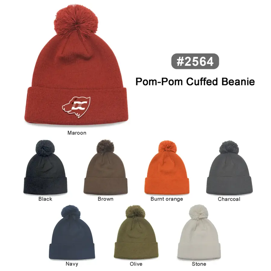 12" Knit Pompon Beanie