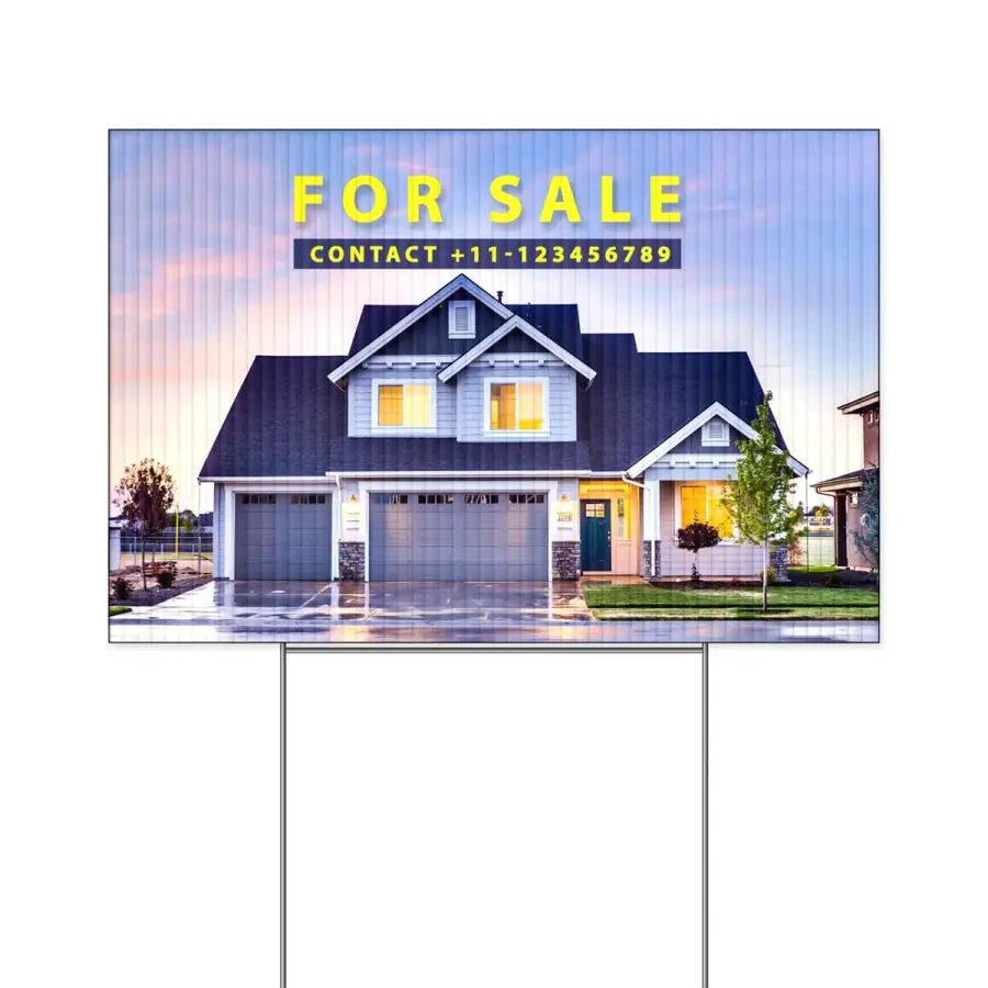 12" x 18" Corrugated Yard Sign - Full Color