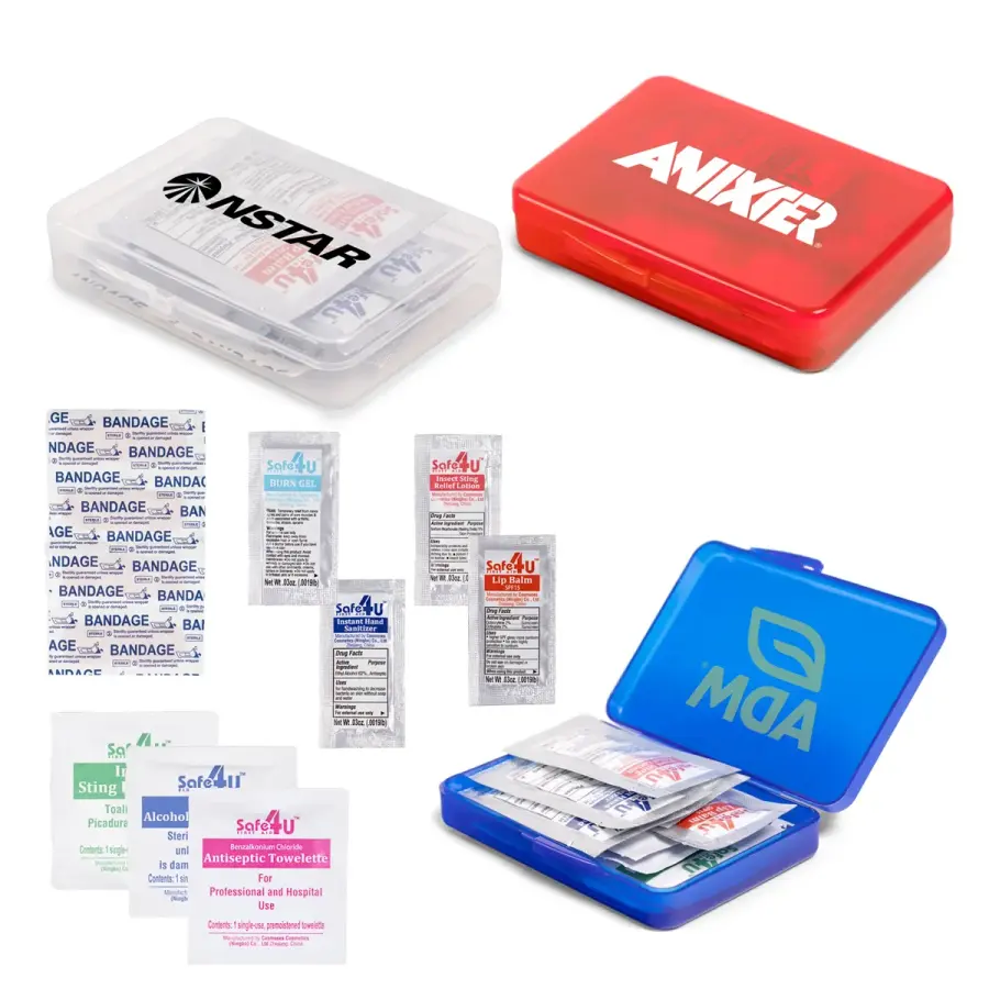 12pcs Compact Hard Case First Aid Kit