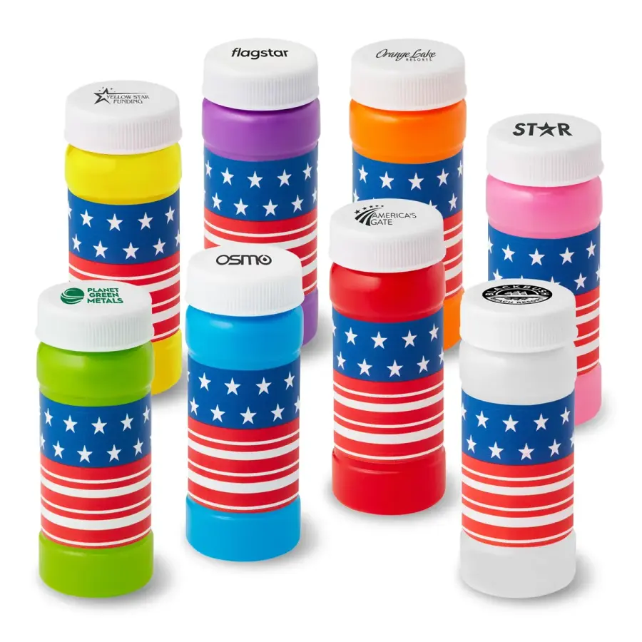 2 oz. Patriotic Bubbles with Cap Imprint