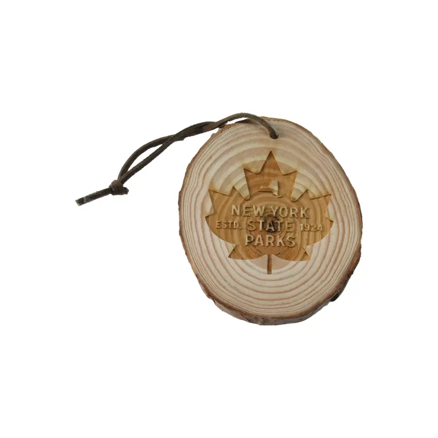 3.5" - Bark Edged Pine Ornament in Pine Brown