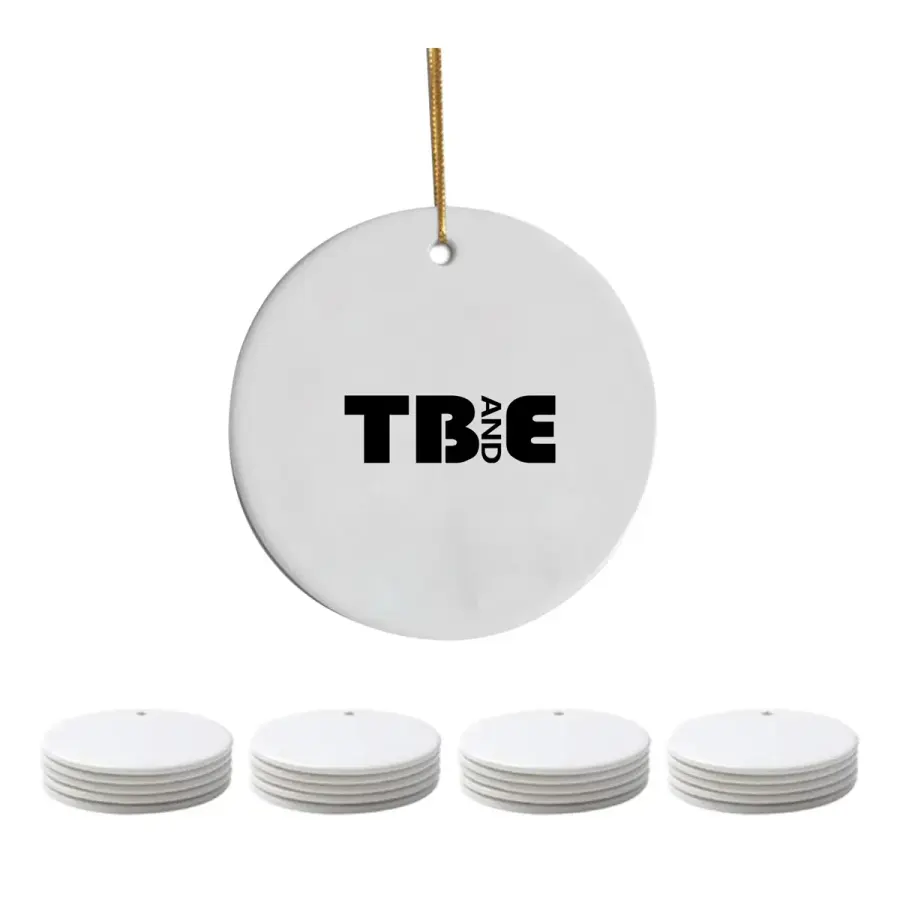 3" Christmas Ceramic Ornaments With String