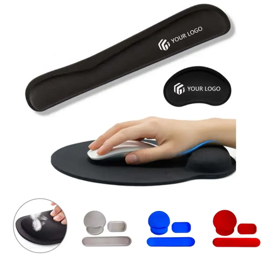 3-in-1 Mouse Pad and Keyboard Wrist Rest for Computer Office