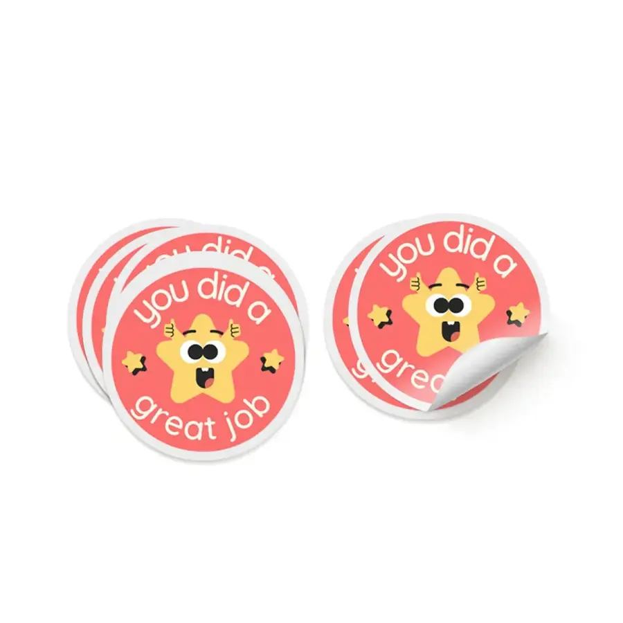 3" Round / Circle Vinyl Full Color Stickers