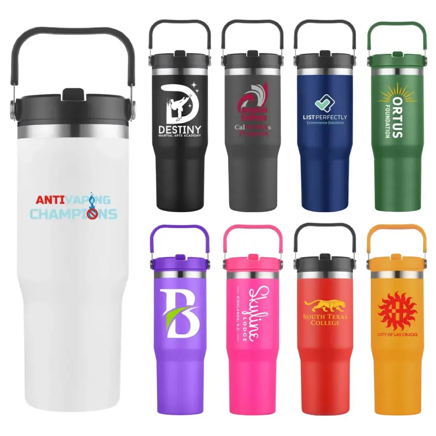 30 oz. Double Wall Stainless Steel Tumbler w/ Carrier