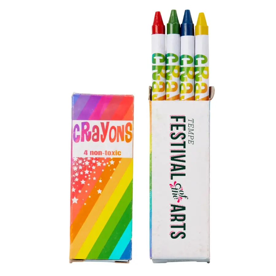 4-Piece Crayon Set in White