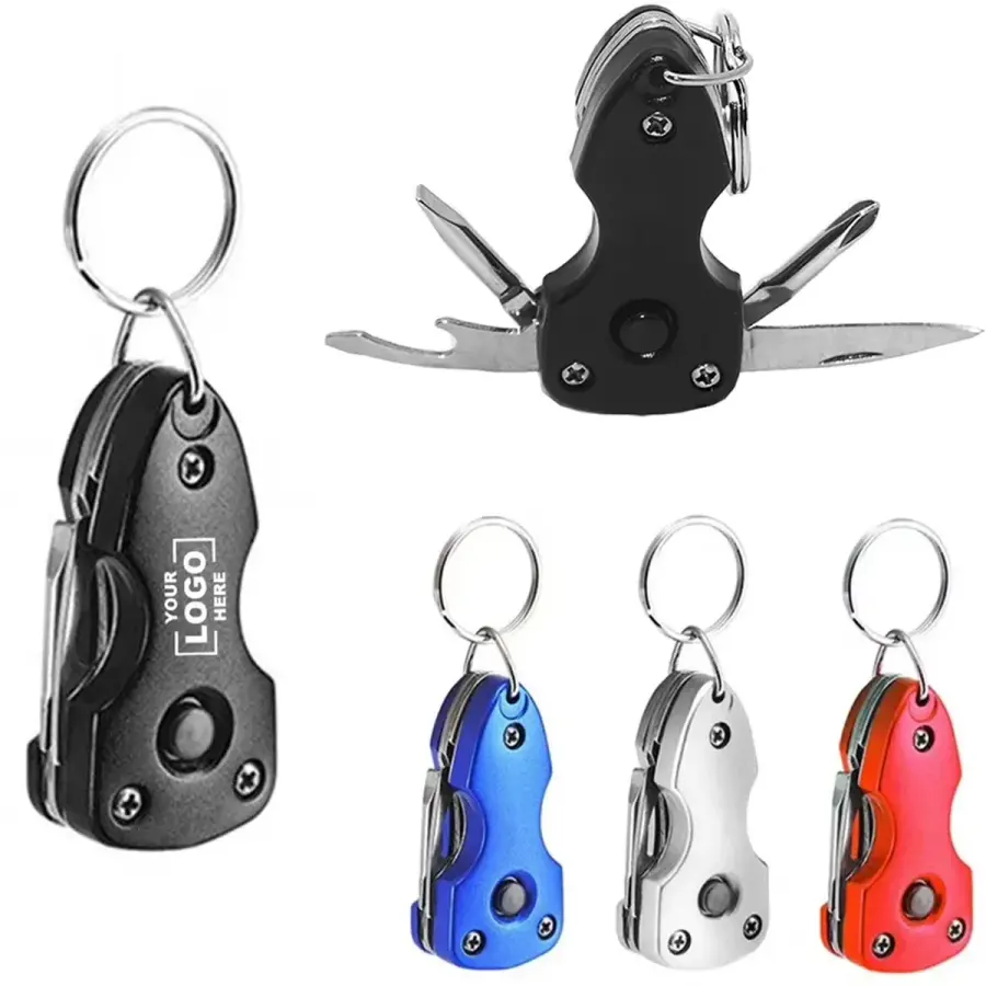 6 in 1 Multi Function Tool With Keychain