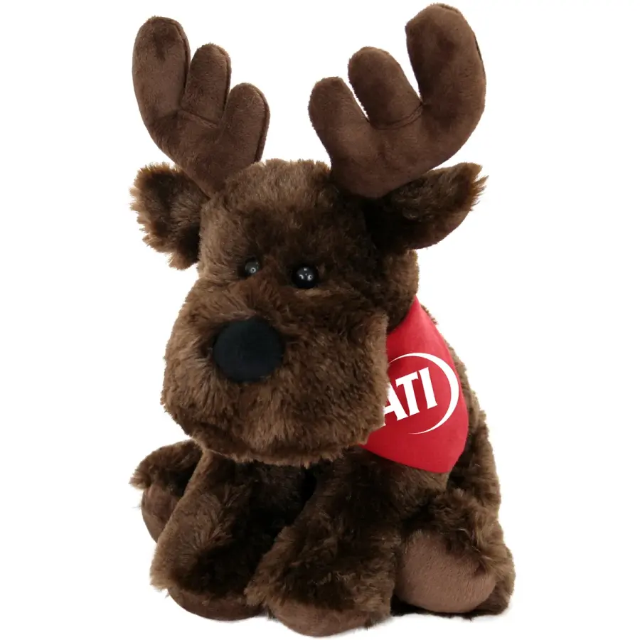 8" Brown Plush Moose in Brown