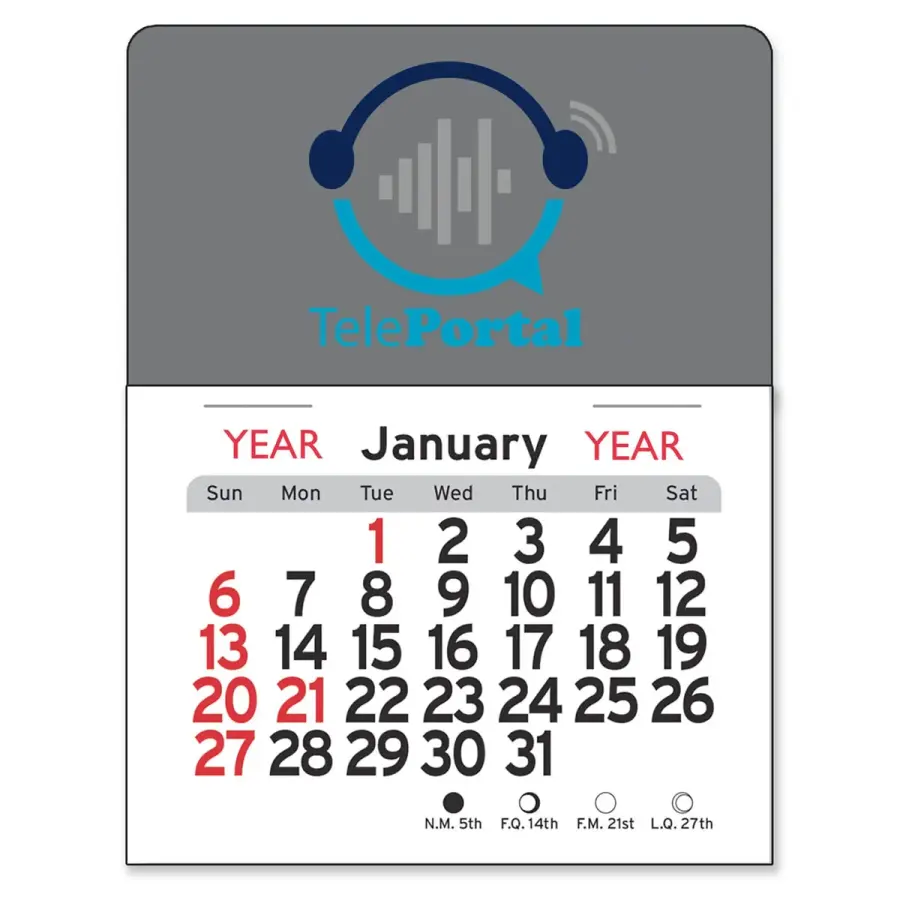 Adhesive Peel-N-Stick® Calendar - Rectangle