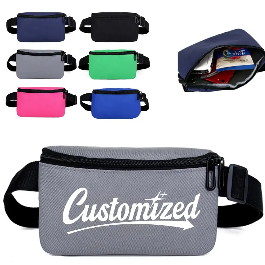 Adjustable Sports Waist Bag with Zipper Pocket