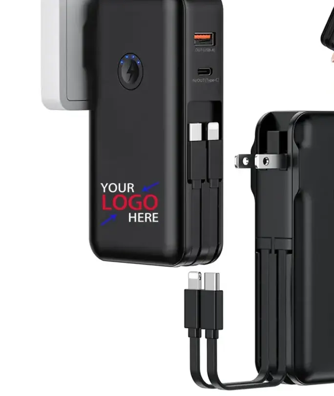 15000mAh Power Bank PD22.5W USB C Charger with Cables