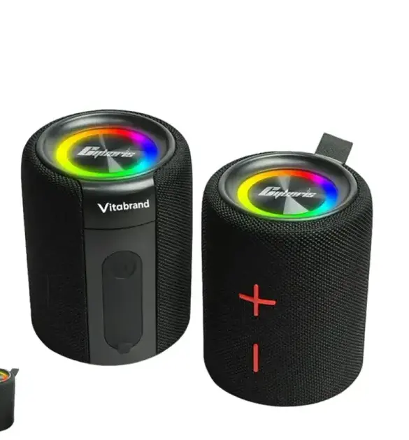2-in-1 Splittable Bluetooth Speaker with Stereo Sound in Black