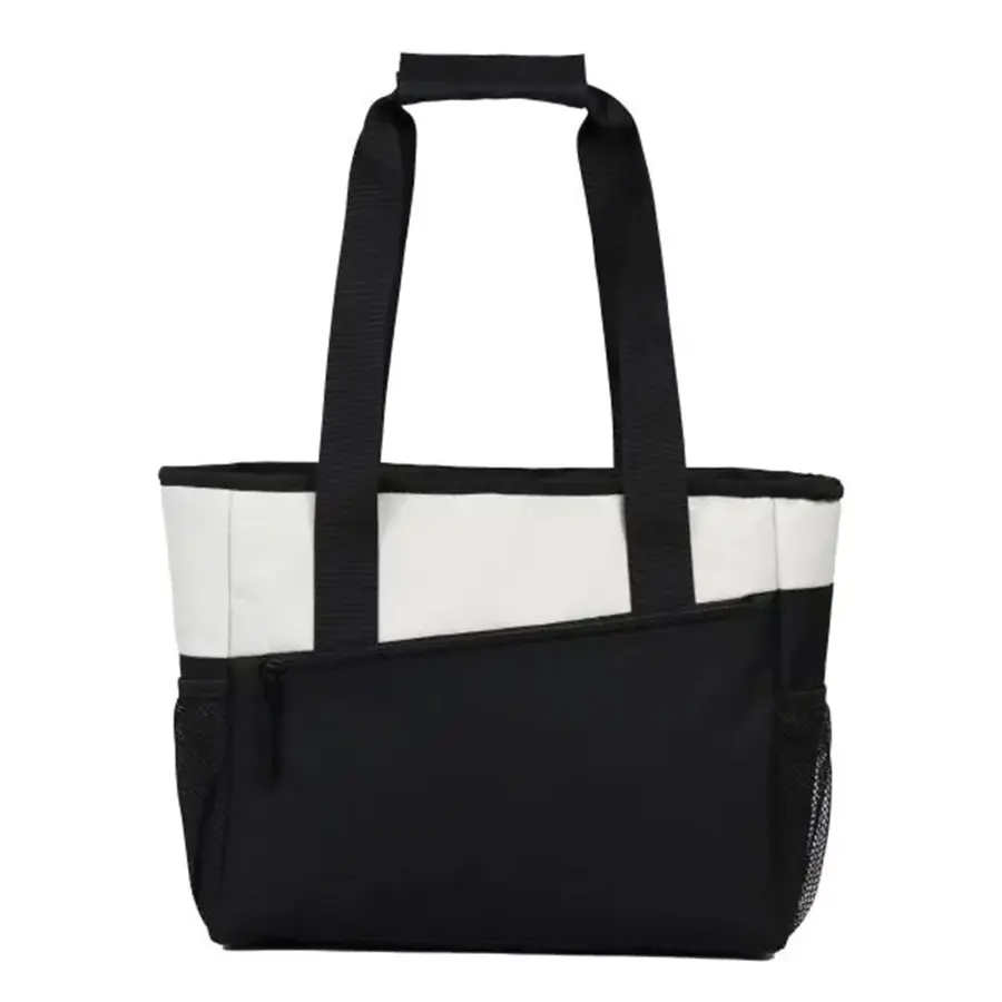 20 Can Tote Cooler Bag in Black-White