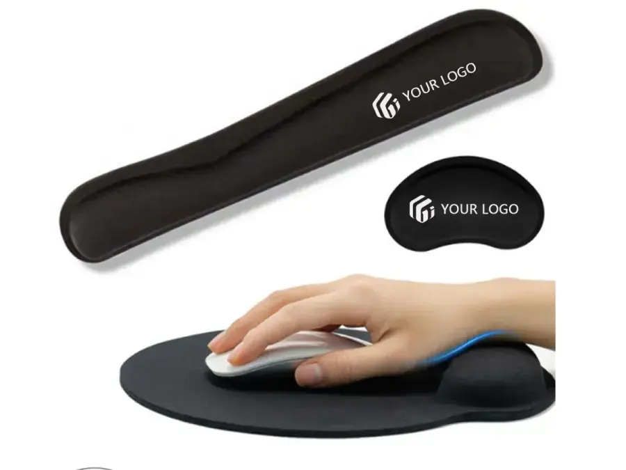 3-in-1 Mouse Pad and Keyboard Wrist Rest for Computer Office