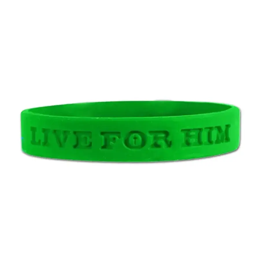 Debossed Silicone Wristband Bracelet
