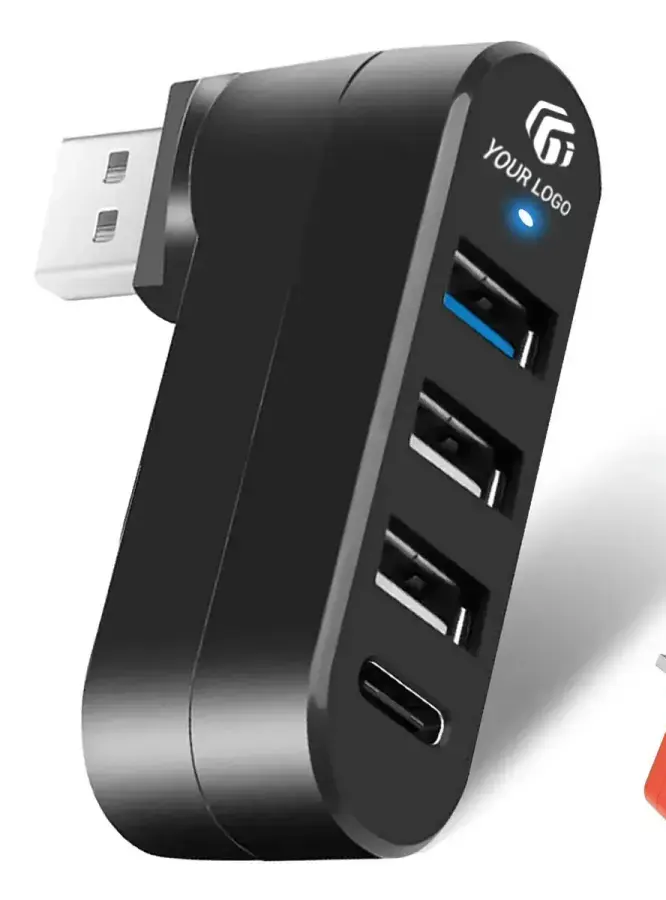 Expander Adapter 180 Degree Rotatable 4-Port USB 3.0 Hub