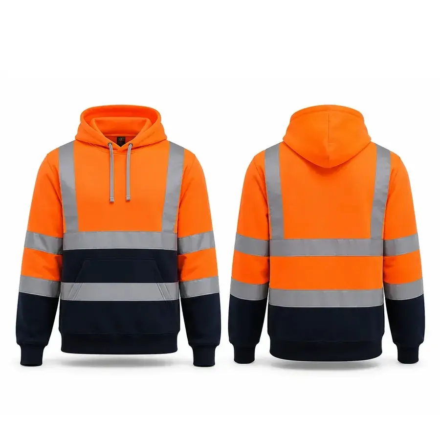 High Vis Safety Hoodie Anti Pilling ANSI Class 3