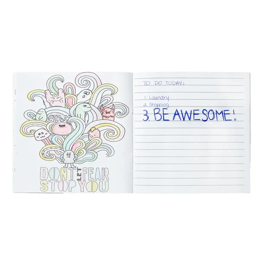 Inspirational Coloring Book & 8 Color Pencil Set