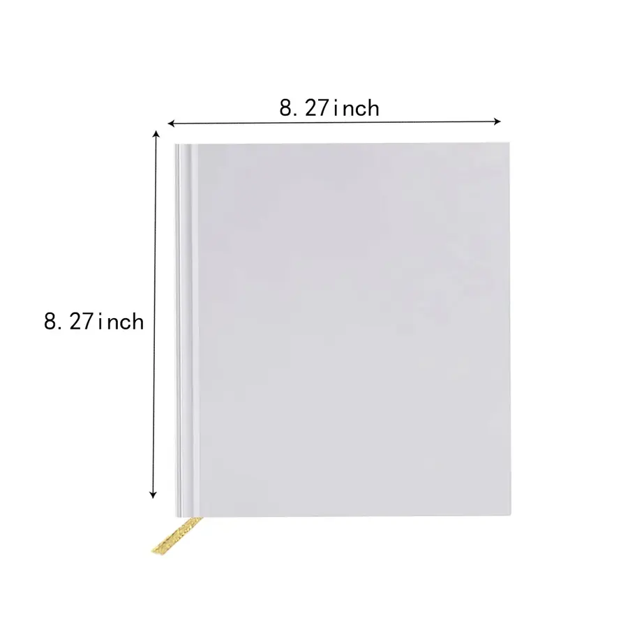 Multipurpose Wedding Signature Guest Book Blank Notebook in White