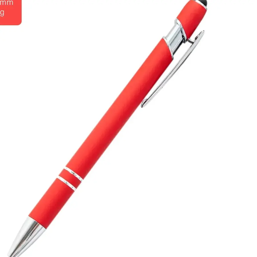 Softy Touch Screen Metal Ballpoint Pen With Stylus