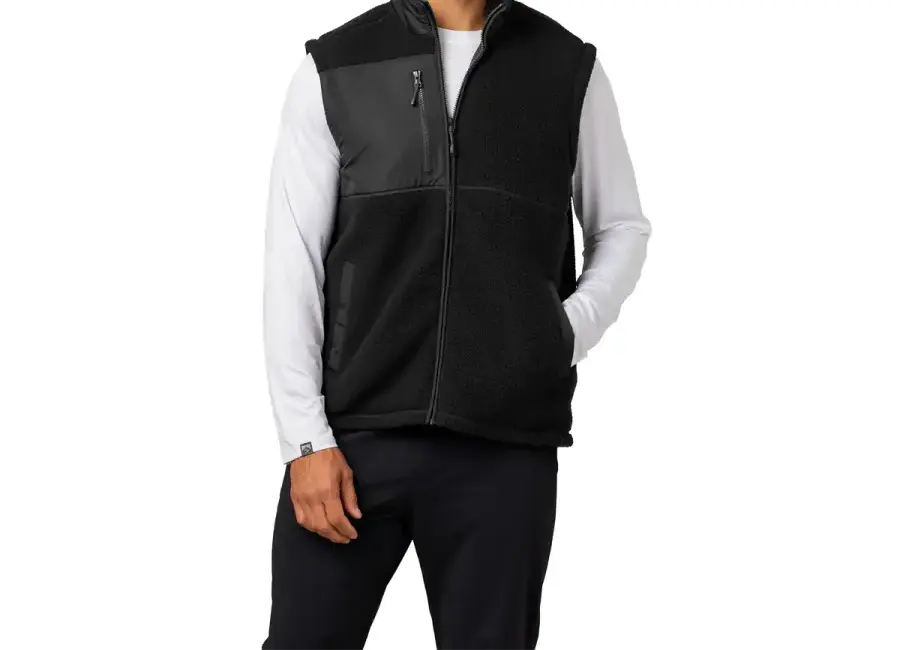 Storm Creek Men's Warm Up Colorblock Sherpa Fleece Vest