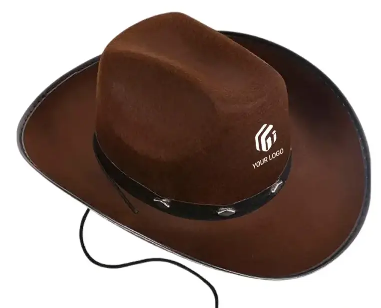 Unisex Versatile Lightweight Wide Brim Rivet Cowboy Hat