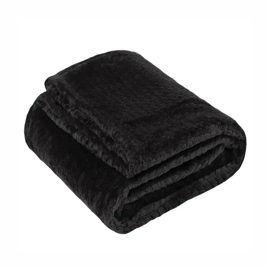 Waffle Teddy Fleece Throw Blanket