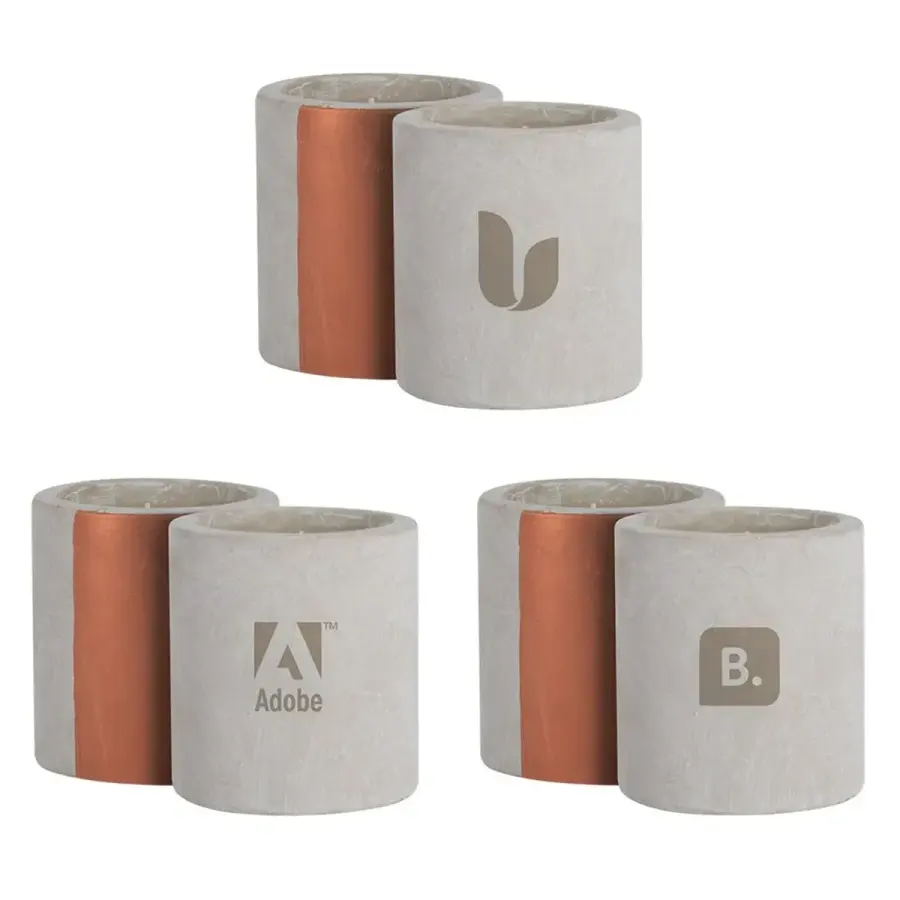 Aura 3 oz. Concrete Candle in Gray-Copper