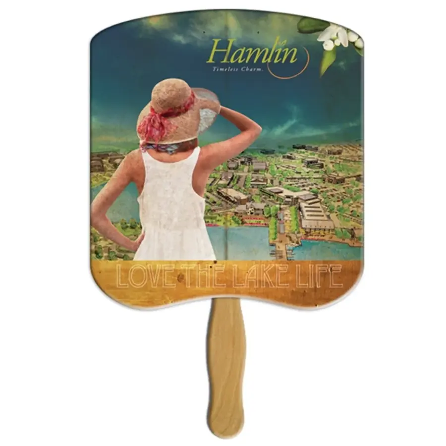 Bread Slice Hand Fan in White