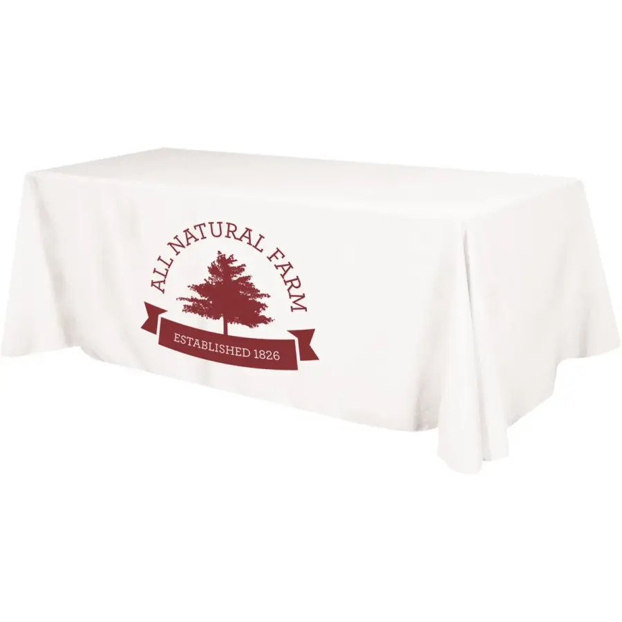 Polyester Table Cover, 4 Sided, 8 Foot