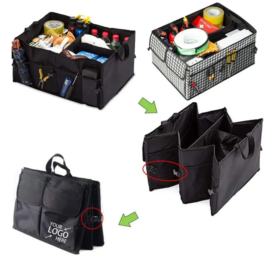 Collapsible Large Car Trunk Organizer Bag with Handles