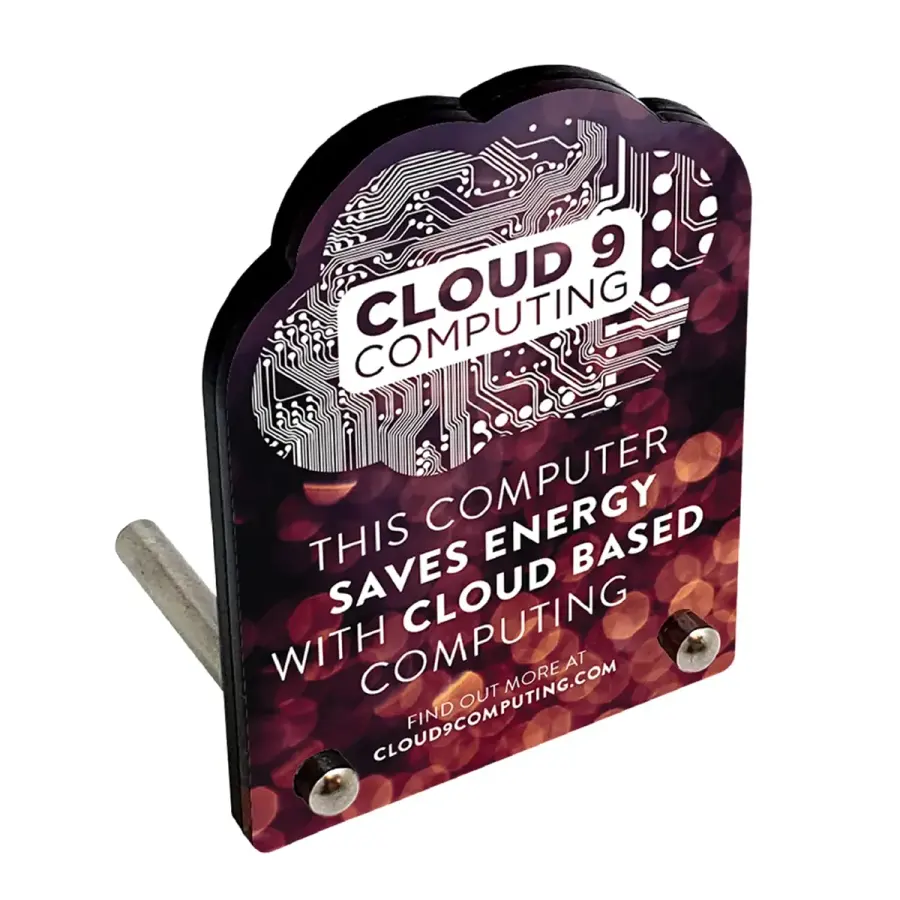 Custom Acrylic Desk Plaques with Metal Screw Posts