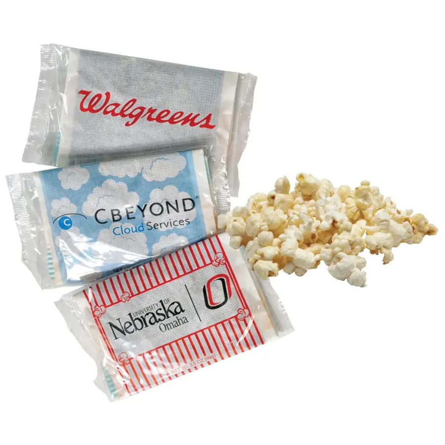 Custom Printed Single Microwave Popcorn Bag in Assorted