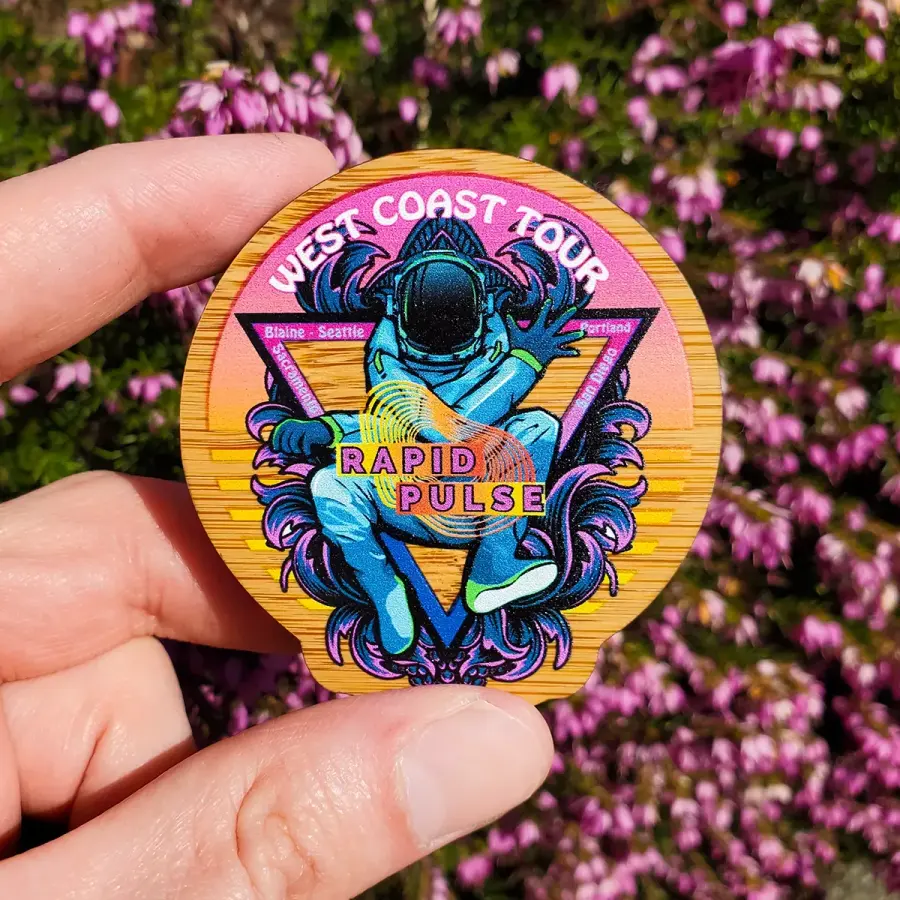Custom Ultra Vivid Bamboo Magnets
