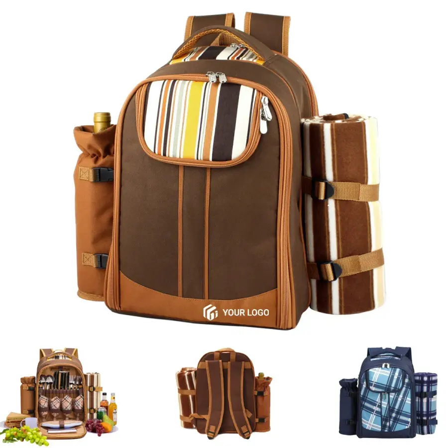 Large Capacity Portable Camping Picnic Organizer Backpack