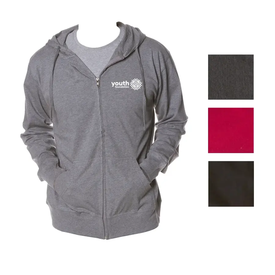 Lightweight Jersey Hood with Zipper for Male