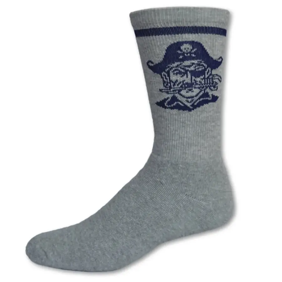 Made in the USA Full Cushion Crew Socks with Knit-In Logo