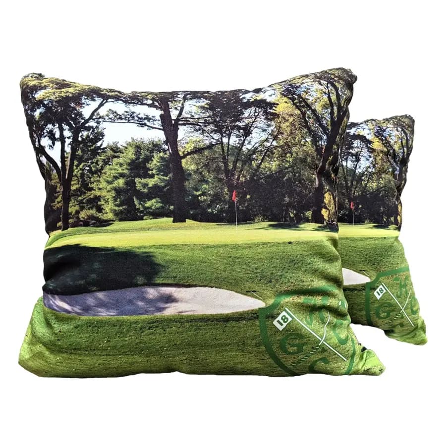 Medium Full Color Throw Pillow in White