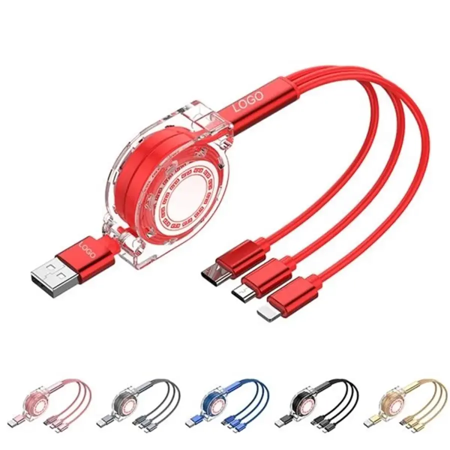 Multi Retractable 3-in-1 USB Charging Cable