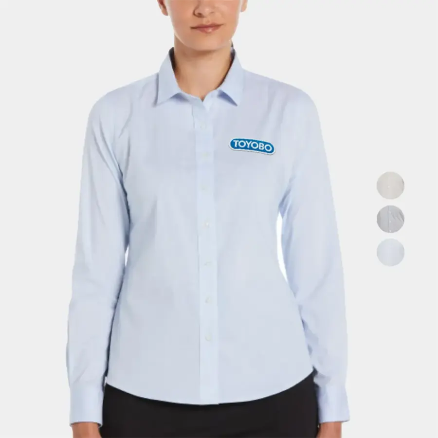 PERRY ELLIS® Mini Grid Woven Women's Dress Shirt