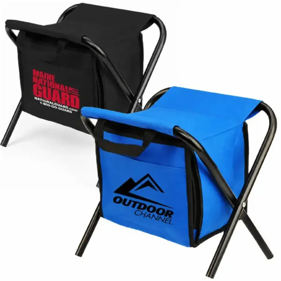 Portable Insulated Folding Cooler Stool, Holds 225lbs