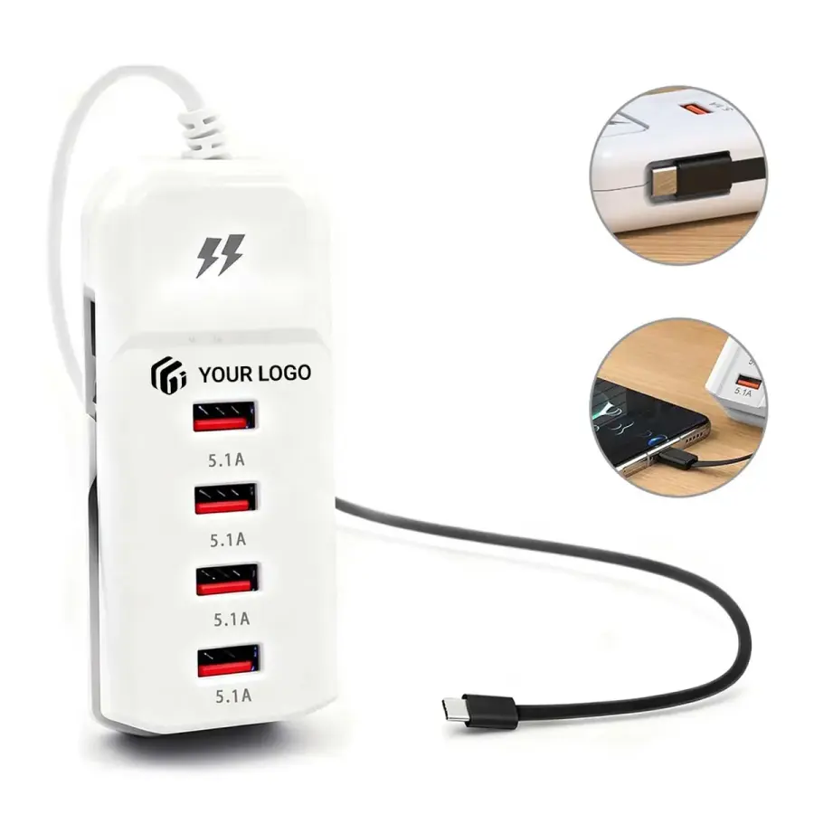 Portable Mobile Phone Charger Usb Multi-Port Power Strip