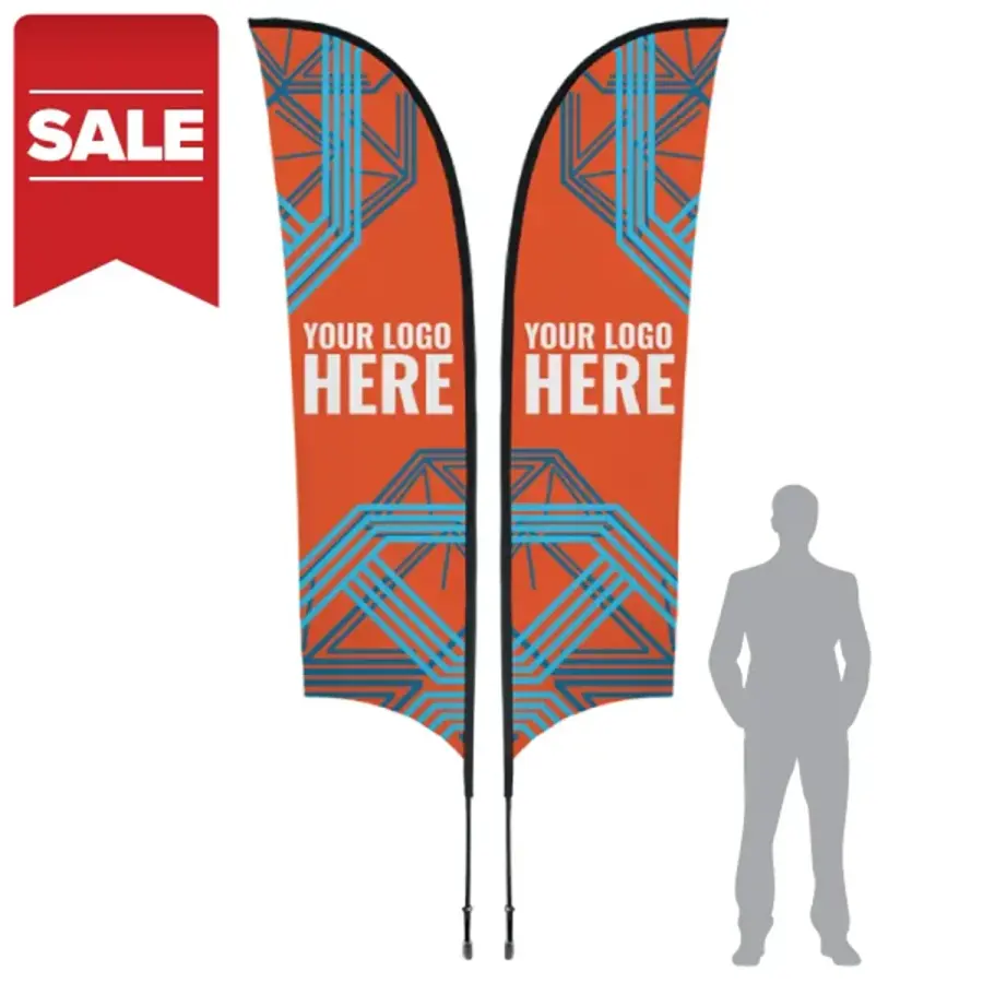 Printed Sunblade Flag w/ Heavy Duty Pole