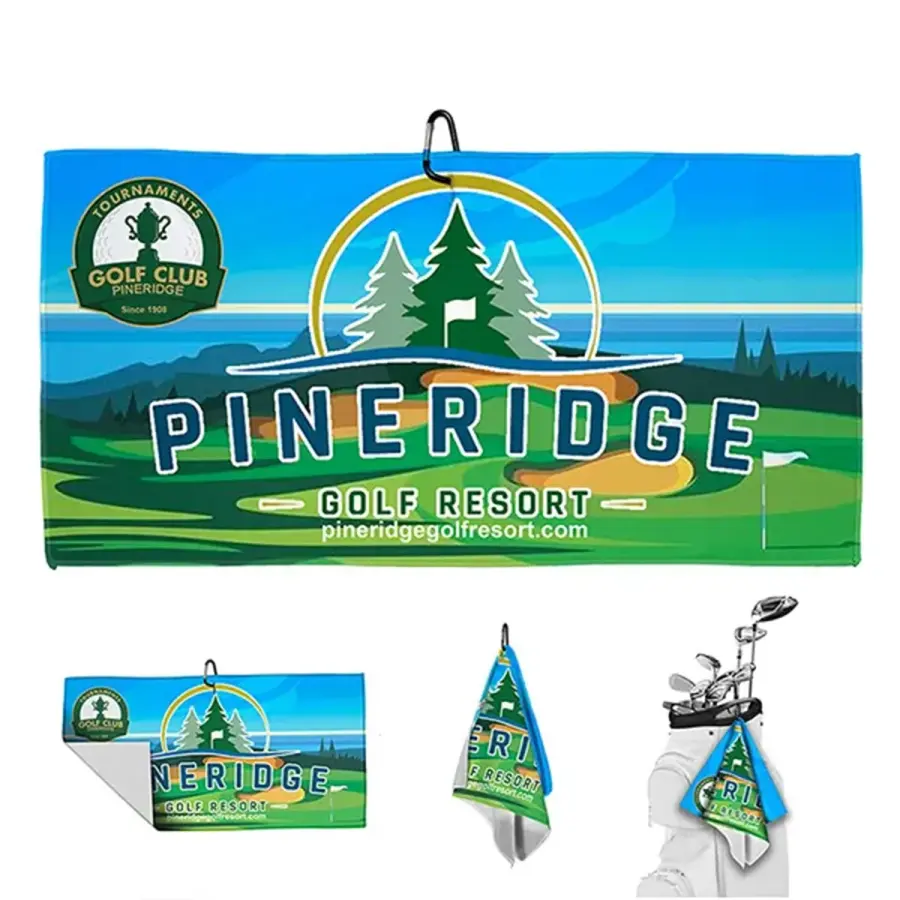 RADIANT Center-Clip Style Golf Towel 24" W X 12" H