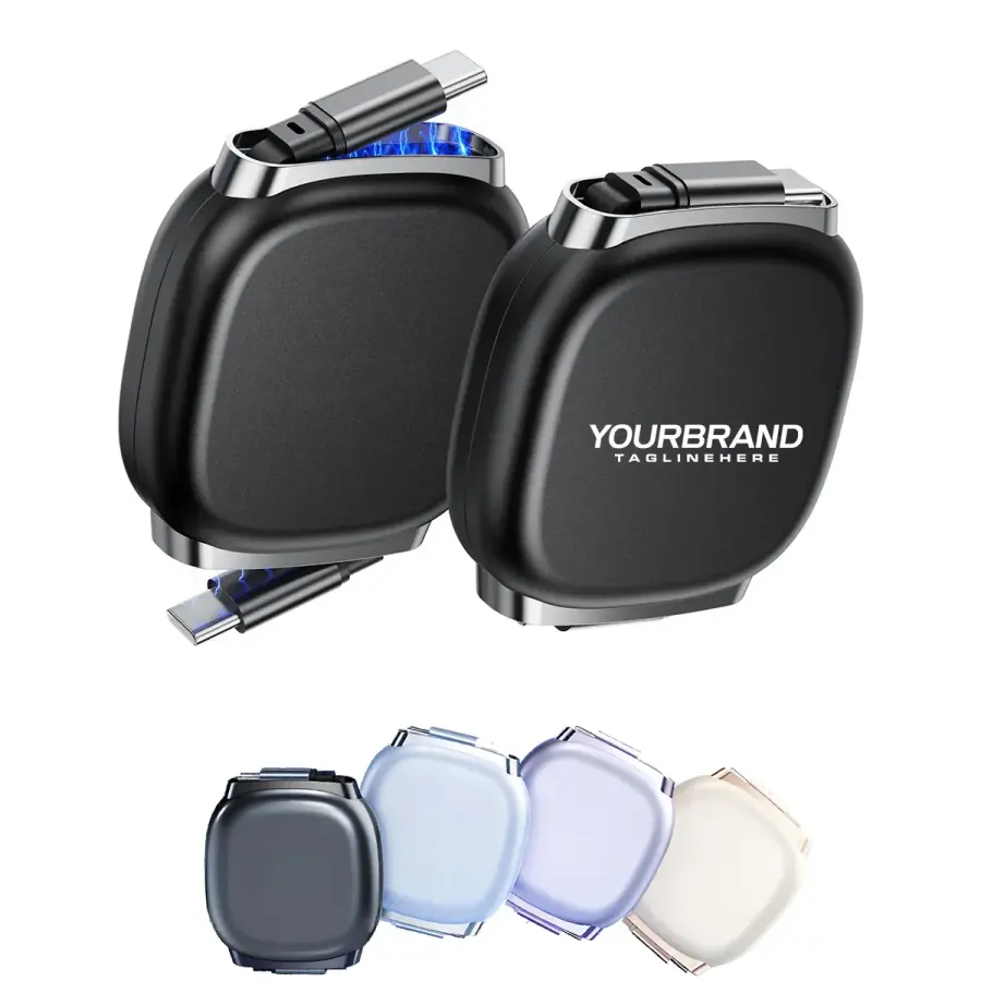 Retractable Dual Type C Data Cable
