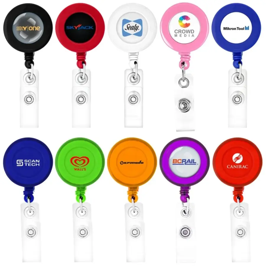 Round-Shaped Retractable Badge Holder