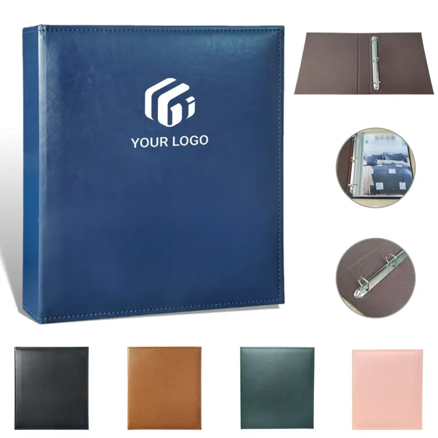 School Office Premium Durable PU Leather 3 Ring Binders