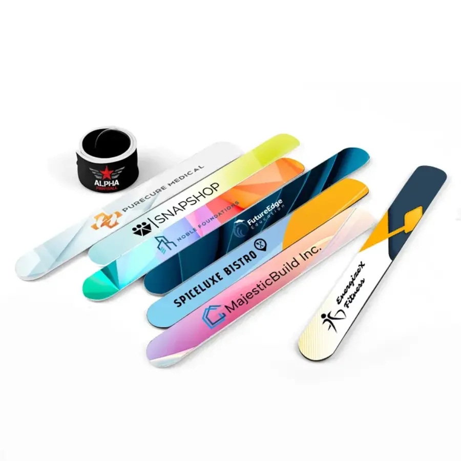Silicone Slap Bracelet in White