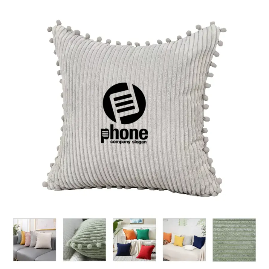 Soft Corduroy Square Throw Pillow Covers