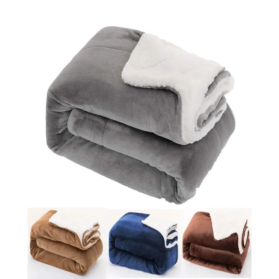 Thick Flannel Lamb Wool Blanket